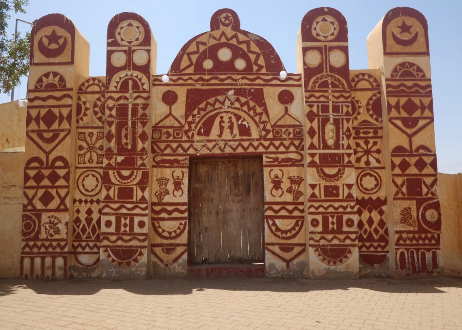 Traditional Nubian wall painting in Sudan