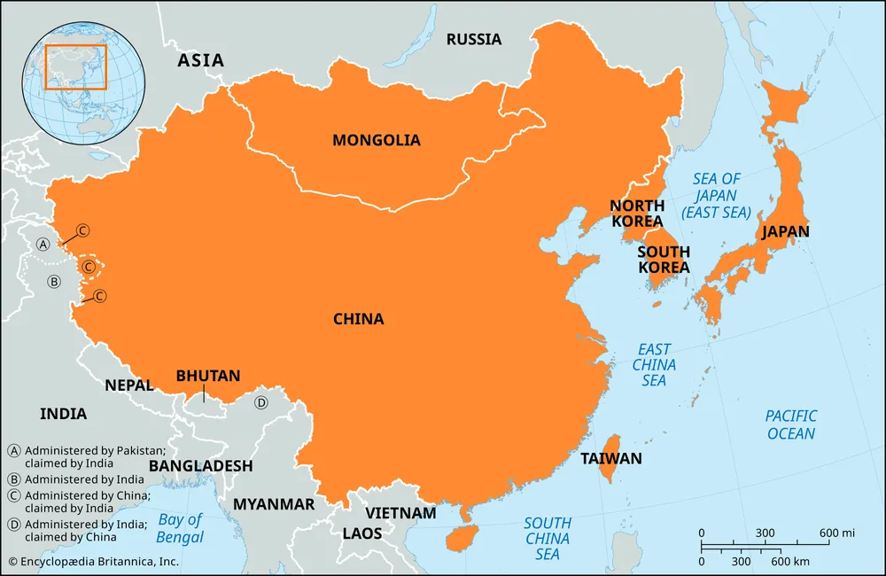 Map of East Asia