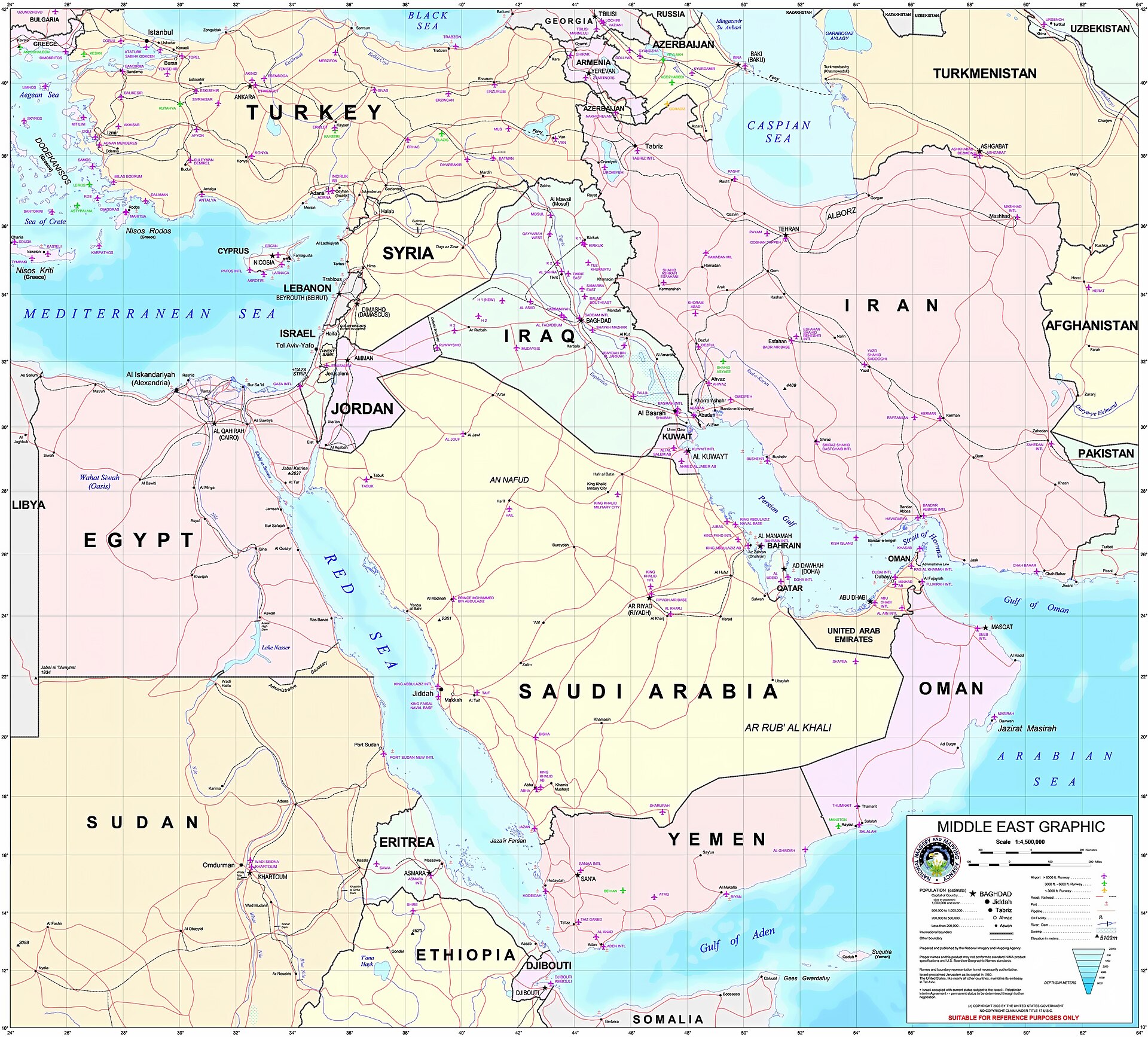Middle East map
